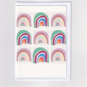 Cartão de felicitações de arco-íris / Impressão de arte pop