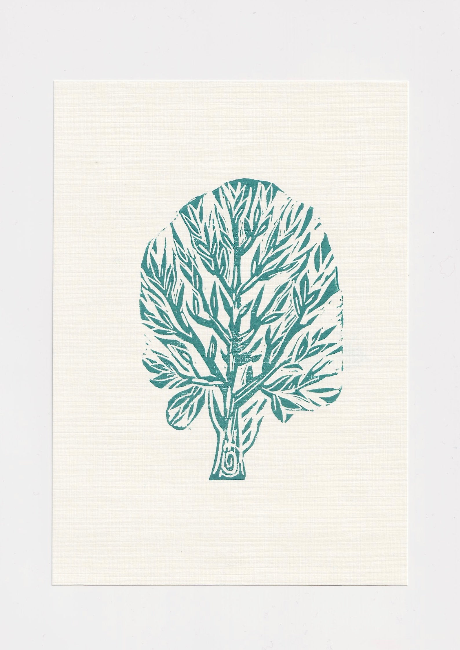 Tree Print A5 Lino Block Print // Linocut Original Art - Etsy
