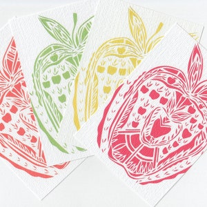Lot de cartes postales Apple / Mini impressions rétro pop art