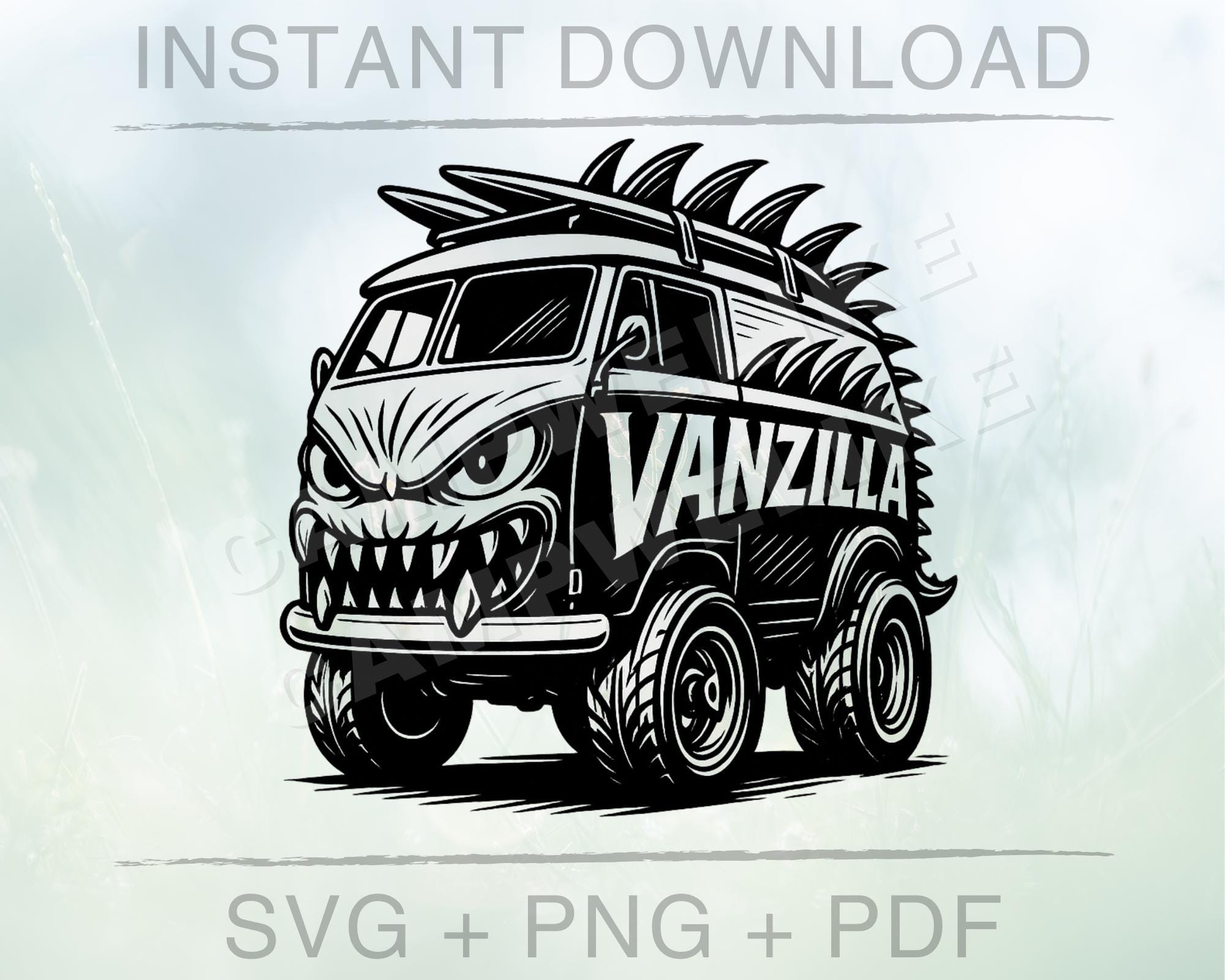 Vanzilla Vanzilla Campervan SVG, T1-inspired Vanlife & Camping Design, Off-road ...