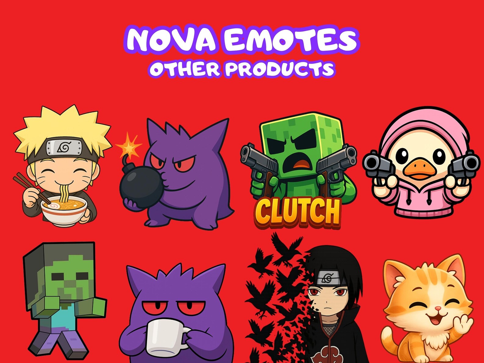 Animated Gengar Twitch Emotes, Cute Kawaii Anime GIF Emotes, Funny ...
