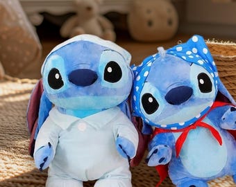Blue Alien Pajama Plush: Kawaii Stuffed Toy, Cozy Cuddle Gift