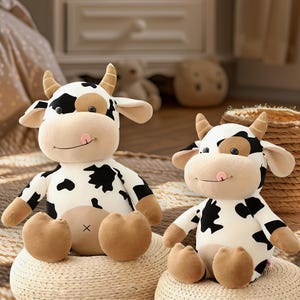 Cute Cow Plush Toy – Soft Stuffed Animal Plushie, Unique Gift for Kids & Loved Ones, Holiday or Birthday Present
