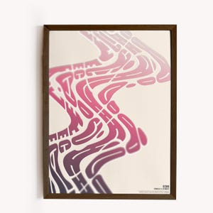 Poster decorativo astratto "Echo" - Poster da parete moderno stampato - Grafica da parete - Ideale come regalo e decorazione originale