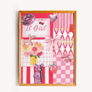 Affiche décorative "It Girl" - Poster moderne mural imprimé girly - idéal pour cadeau et décoration originale