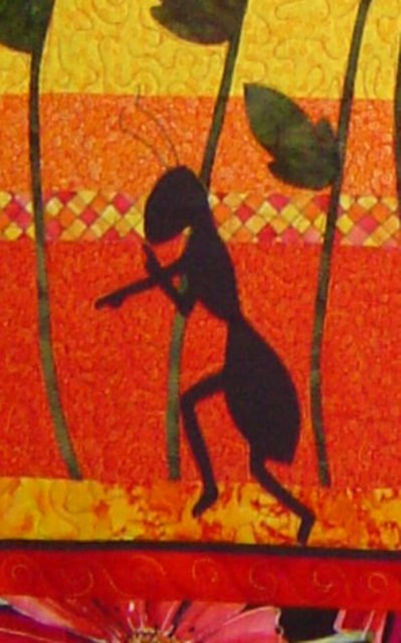 QUILT PATTERN - Ants - Flowers - PDF Bright Quilt Flowers and Ants ...