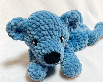 BEAR Snuggler - READY to Ship - Baby or Childs Toy -Baby Lovey -Blue Bear