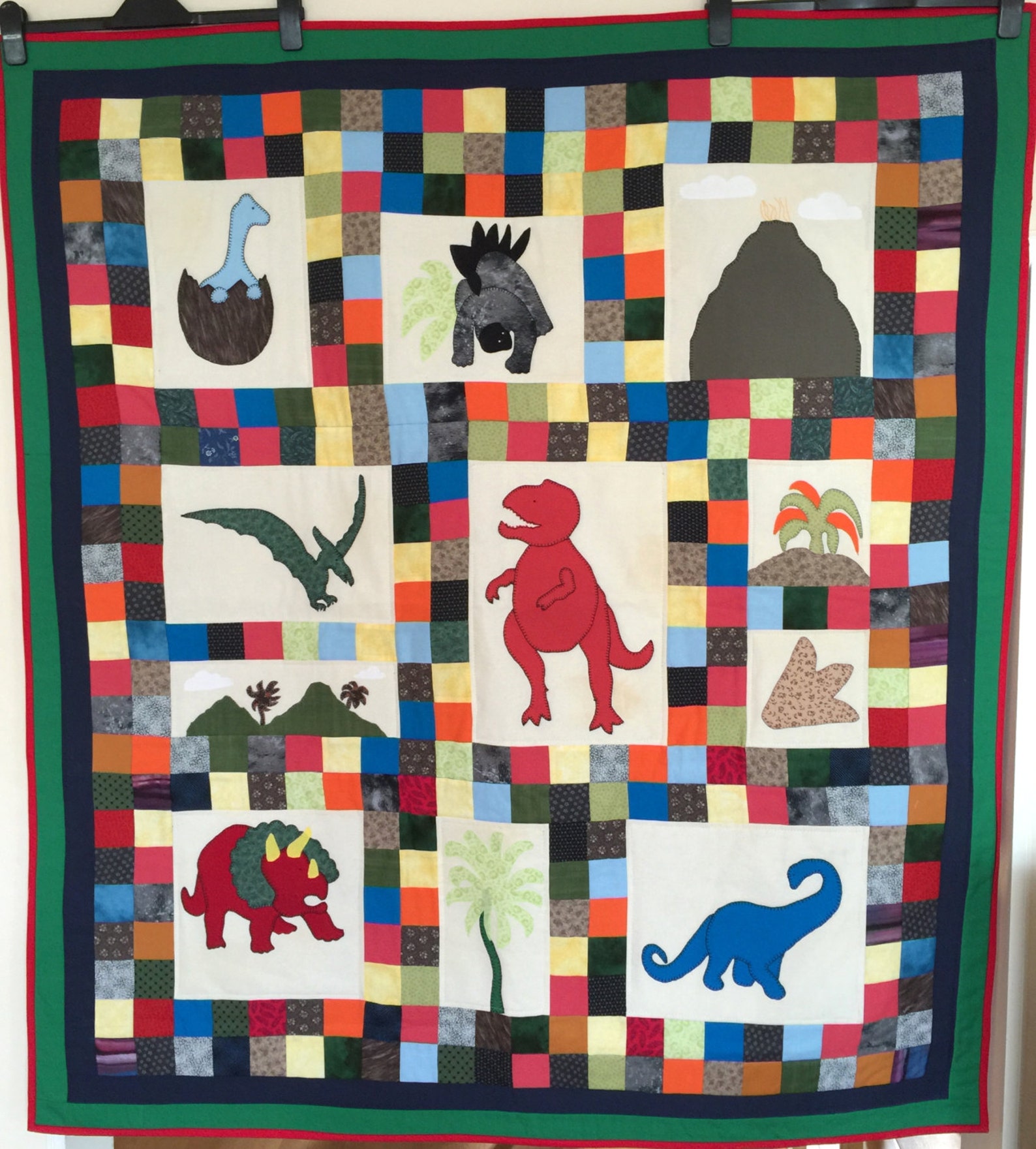 Dinosaur Quilt PATTERN Dinosaurs on Chloe Lane Baby Quilt Etsy