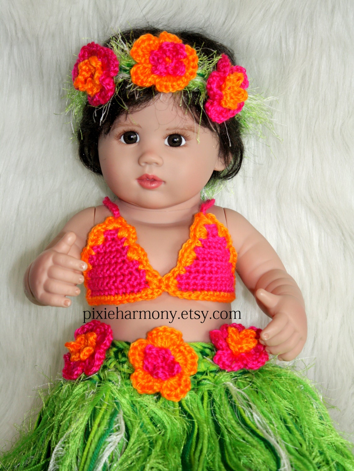 Baby Girl or Toddler Hawaiian HULA Photo Prop Grass Skirt Etsy