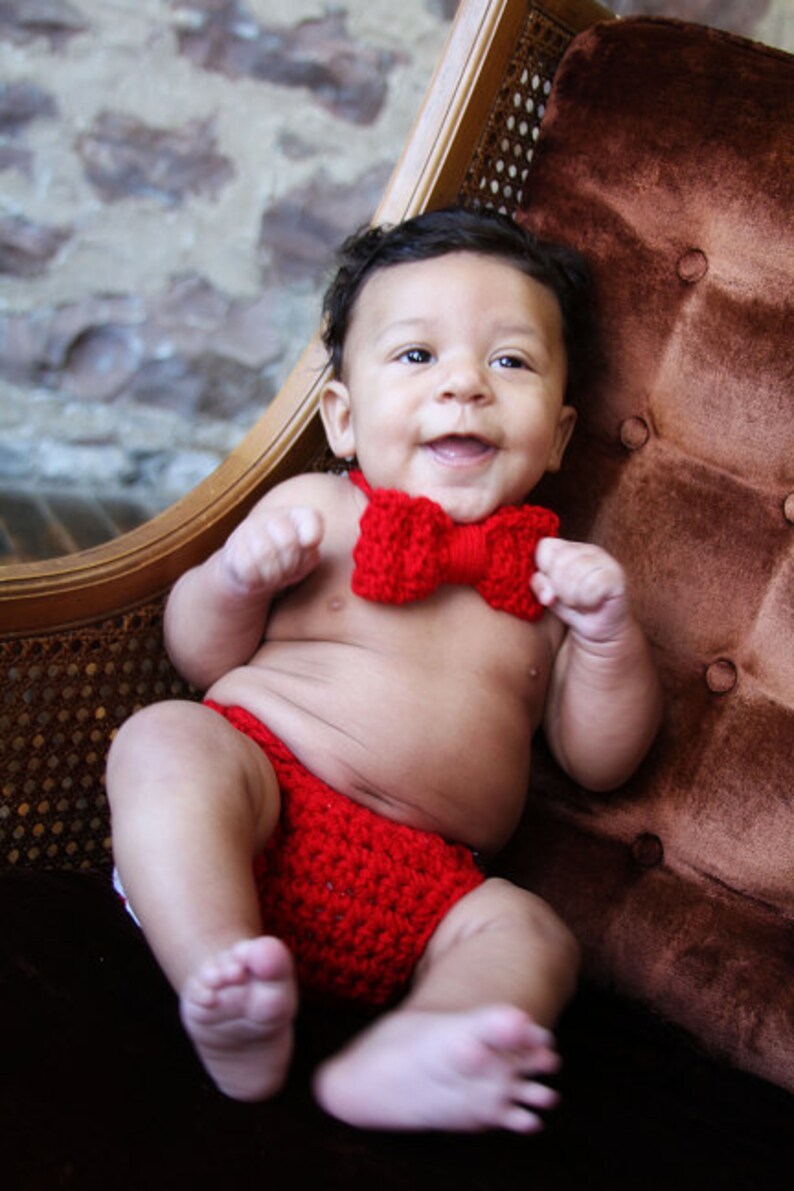 Baby Boy DIAPER Cover Set Bow Tie Slate Blue Photo Prop Etsy