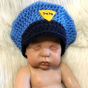 Newborn Photo Prop POLICEMAN or FIREMAN or Sheriff Baby Boy Girl Hat and Cape Or Diaper Cover Doll Clothes Made to Order image 9