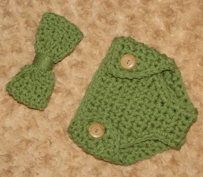 Baby Boy DIAPER Cover Set Bow Tie Slate Blue Photo Prop Etsy