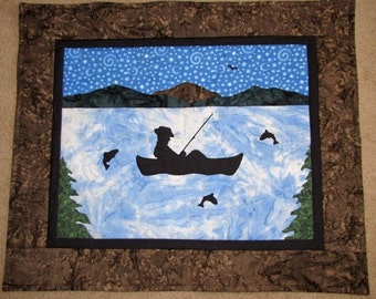 Wall Art - Fisherman Quilt - PDF - Patroon - Lazy Dayz - Een cadeau voor de man in je leven