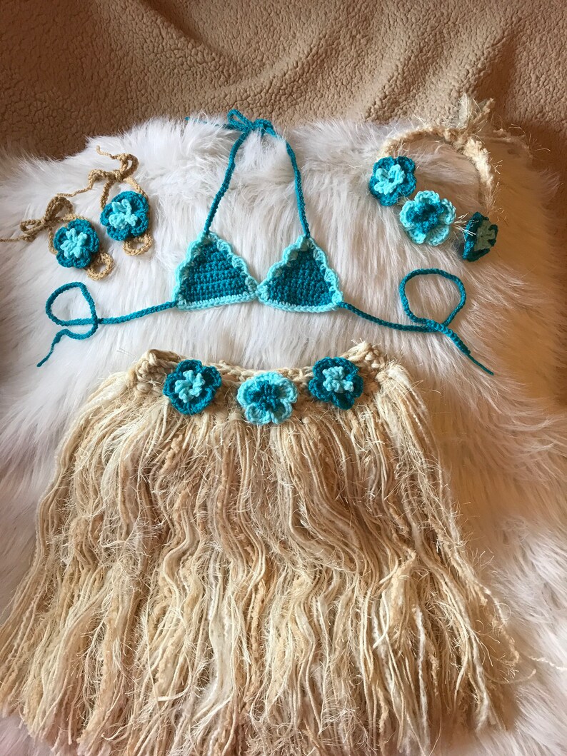 Baby Girl or Toddler Hawaiian HULA Grass Skirt Coconut Bra and Etsy