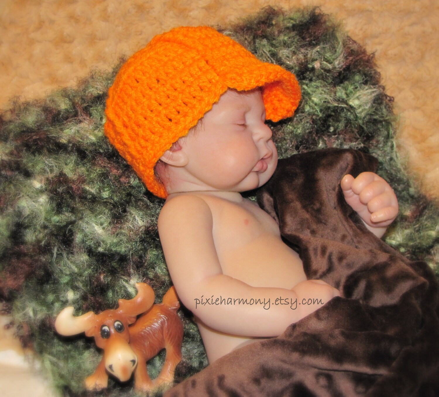 Baby Boy Hunter HAT Newborn Photo Prop 