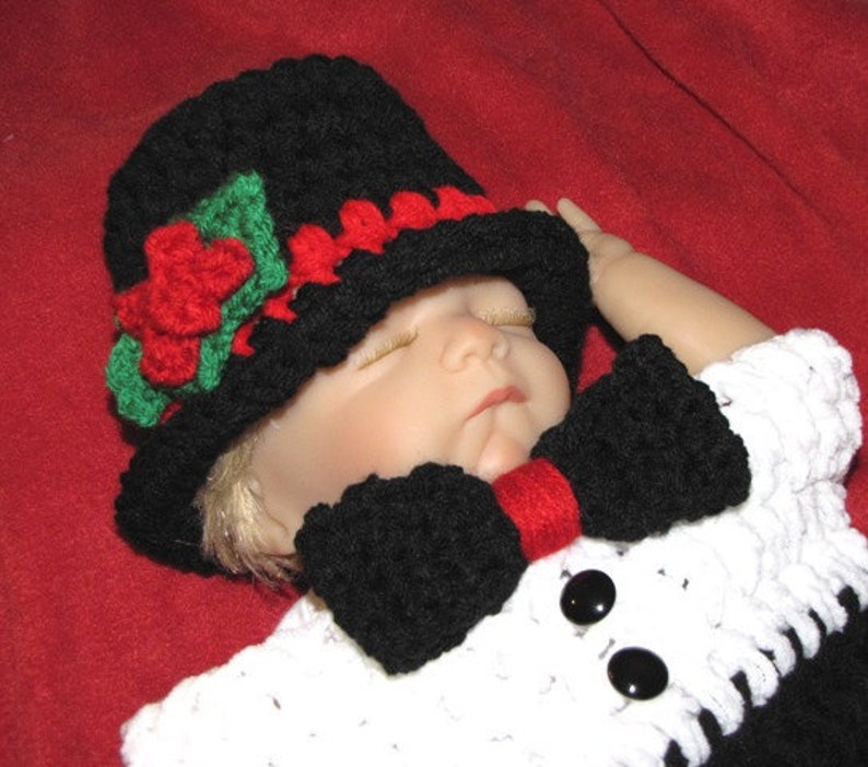 Baby BOY Top Hat and TUXEDO Cocoon Newborn Photo Prop Bow Etsy