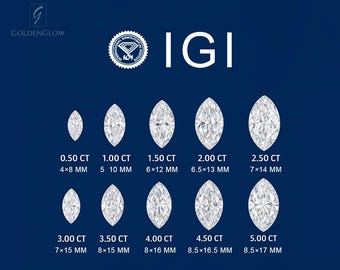 Marquise geslepen laboratoriumdiamant | IGI-gecertificeerd, 0,50-5,00 karaat, sieraden op maat