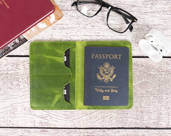 5MOONSUN5's Genuine Full Grain Leather Passport Cover Field Notes Cover Wallet, Gift For Traveler, Passport Case, Gift For Him Or Her, Gift For Couple Unique Dark Brown Color