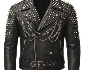 Veste Motard En Laine Noire Taille L - Style Biker Vintage Punk - Marque Corisco - Occasion Très Bon état