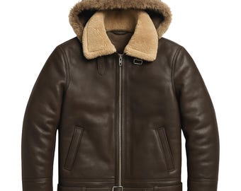 Men's Sheepskin B3 Bomber Jacket – Genuine Leather Aviator Coat