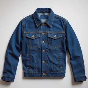 Unisex Blue Denim Trucker Jacket: Vintage Medium Wash