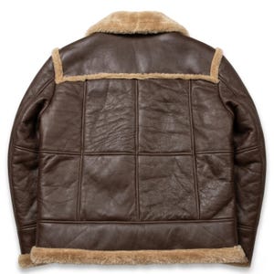 Lederjacke für Herren | Lederjacke aus Shearling-Leder | Bomberjacke aus echtem Schaffell | Winter-Fliegerjacke Bild 2