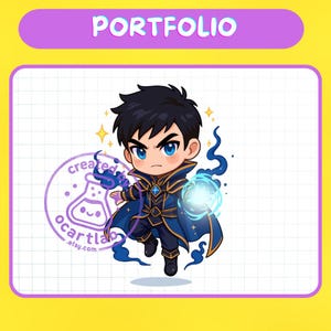 YouTube PFP | Custom Chibi Illustration | Anime Commission | VTuber Character | YCH OC Art Drawing image 10