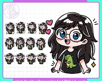 Custom Doodle PNGTuber Model Anime Chibi Avatar for Twitch Discord Streamers Vtuber Commission 4 PNG