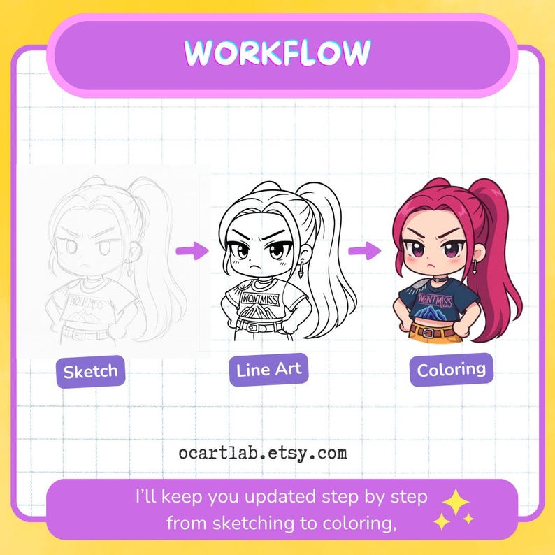 YouTube PFP | Custom Chibi Illustration | Anime Commission | VTuber Character | YCH OC Art Drawing