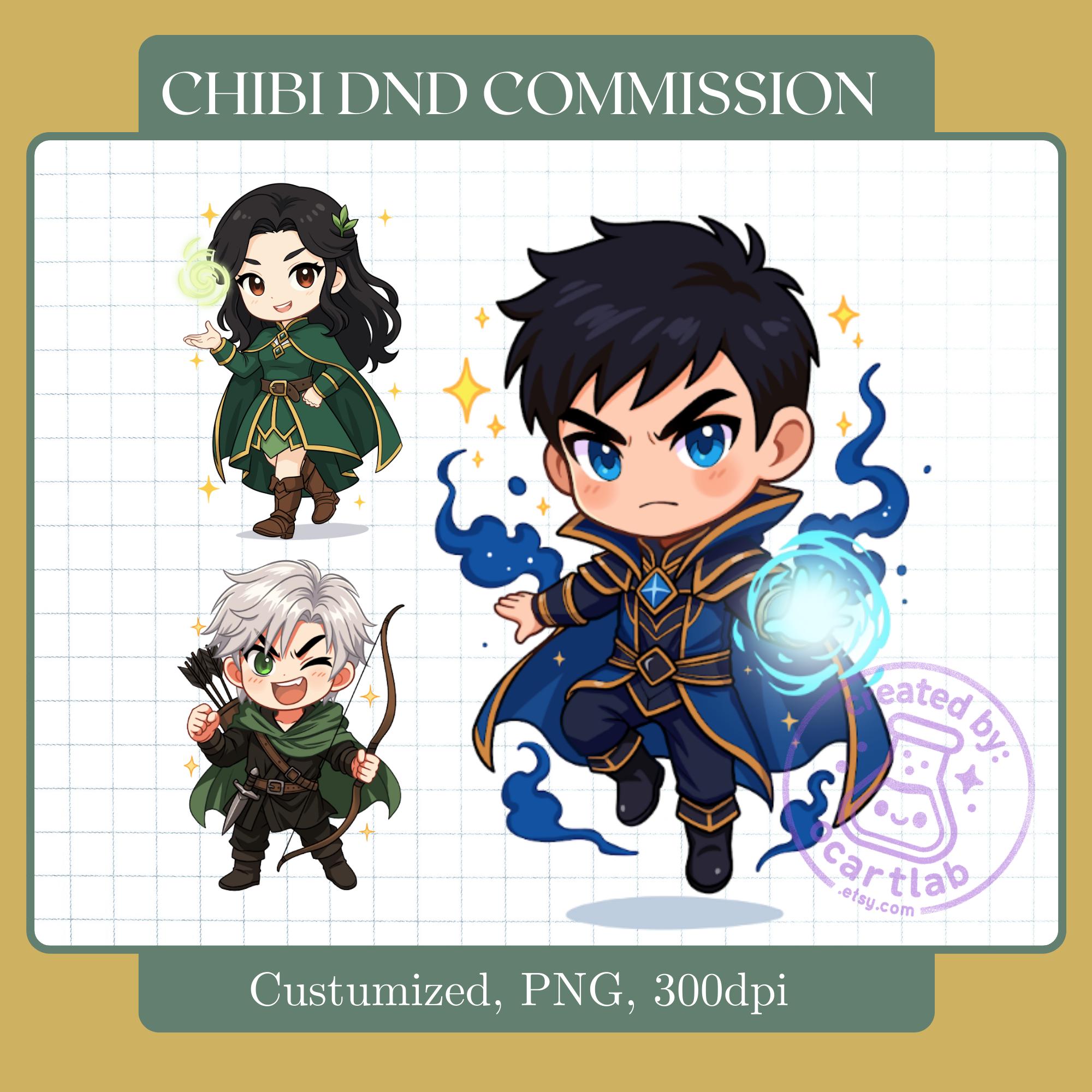 Chibi DND Character Art Commission | RPG Character Art | Dungeons and ...