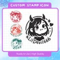 OC Stamp Icon | Chibi Art Commission for Streamers | Cute Digital Badge | Vtuber Discord Profile Picture | Original Character Art PFP product logo