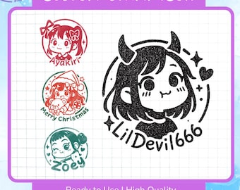 OC Stamp Icon | Chibi Art Commission for Streamers | Cute Digital Badge | Vtuber Discord Profile Picture | Original Character Art PFP