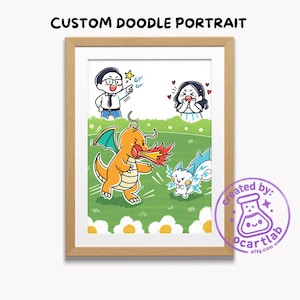 Yumeship Comfort Character Commission | Personalized Anime Couple Art | Doodle Portrait Drawing image 15