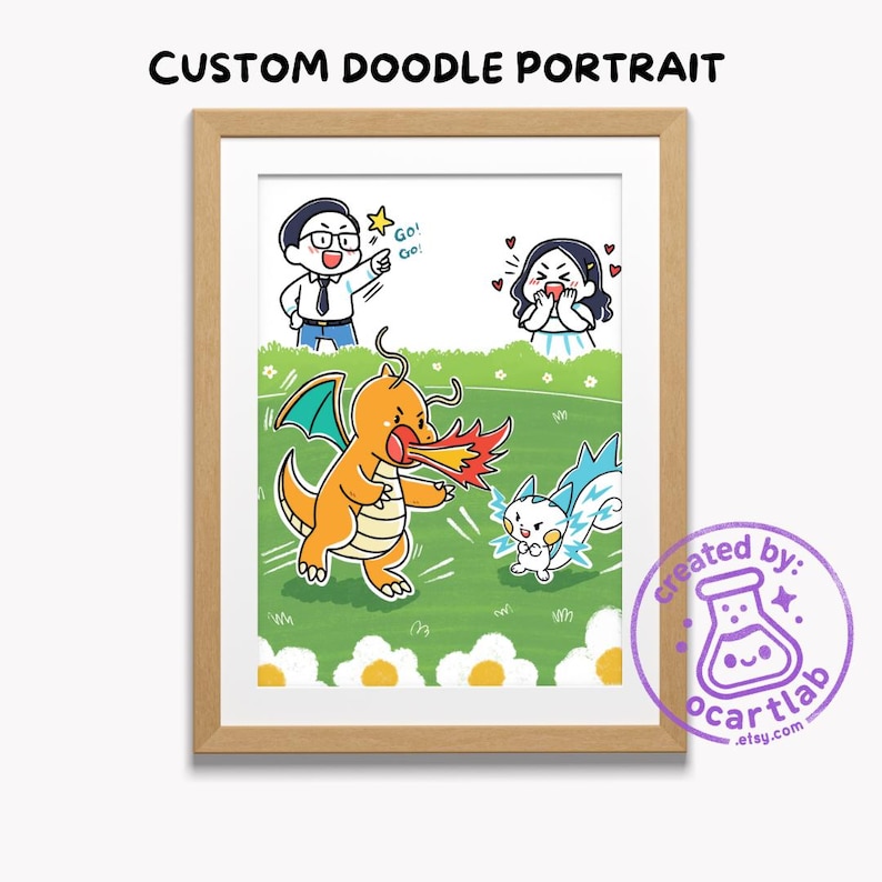 Yumeship Comfort Character Commission | Personalized Anime Couple Art | Doodle Portrait Drawing image 15