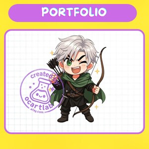 YouTube PFP | Custom Chibi Illustration | Anime Commission | VTuber Character | YCH OC Art Drawing image 9