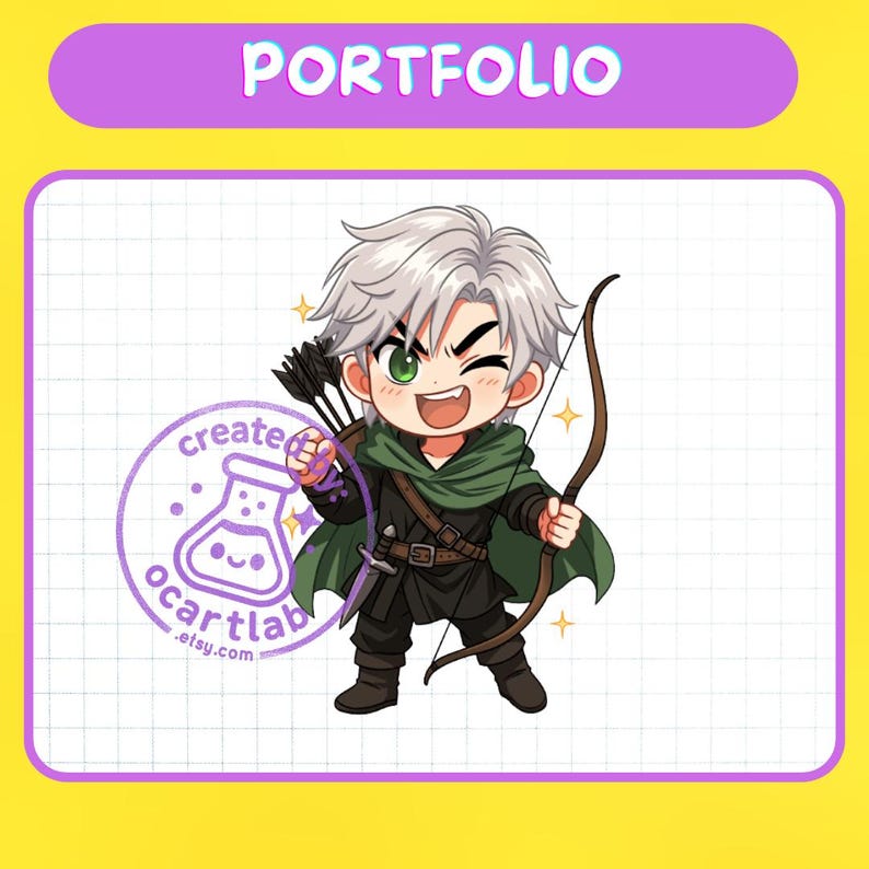 YouTube PFP | Custom Chibi Illustration | Anime Commission | VTuber Character | YCH OC Art Drawing image 9