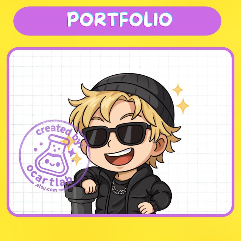 YouTube PFP | Custom Chibi Illustration | Anime Commission | VTuber Character | YCH OC Art Drawing image 5