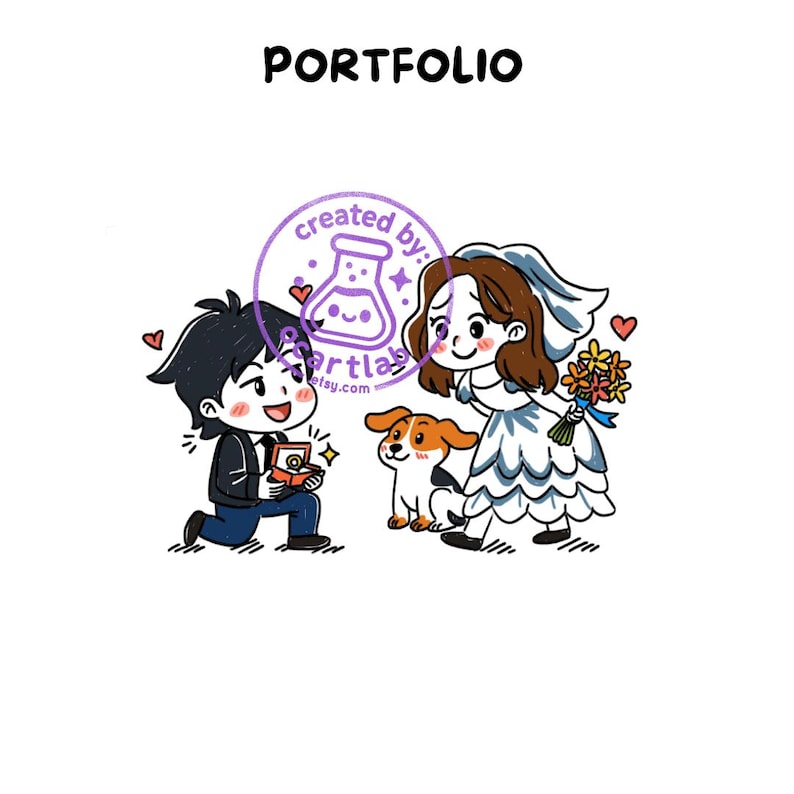 Custom Yumeship Commission | Personalized Anime Couple Art | Doodle Portrait Drawing