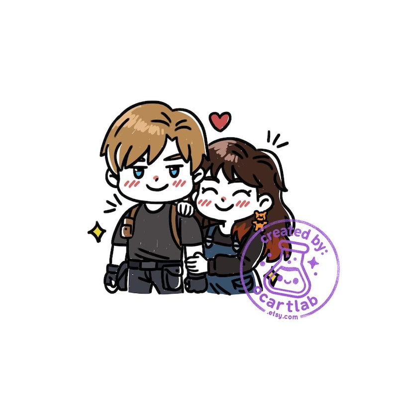 Yumeship Comfort Character Commission | Personalized Anime Couple Art | Doodle Portrait Drawing image 5