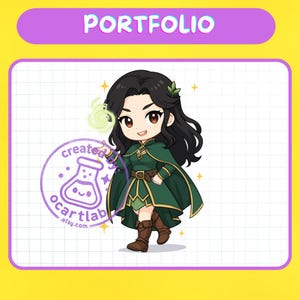 YouTube PFP | Custom Chibi Illustration | Anime Commission | VTuber Character | YCH OC Art Drawing image 11