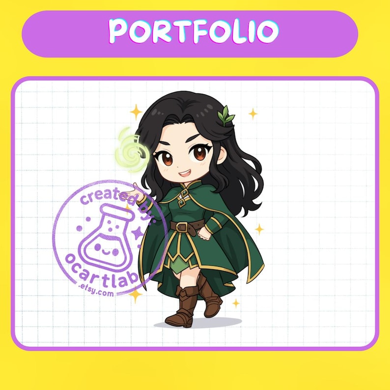 YouTube PFP | Custom Chibi Illustration | Anime Commission | VTuber Character | YCH OC Art Drawing image 11
