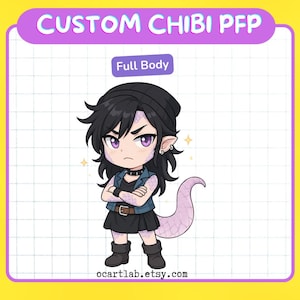 YouTube PFP | Custom Chibi Illustration | Anime Commission | VTuber Character | YCH OC Art Drawing