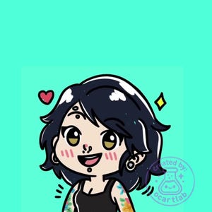 Custom Doodle PNGTuber Model Anime Chibi Avatar for Twitch Discord Streamers Vtuber Commission 4 PNG
