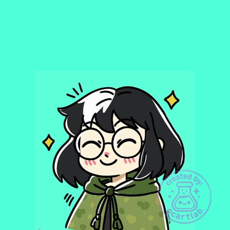 Custom Doodle PNGTuber Model Anime Chibi Avatar for Twitch Discord Streamers Vtuber Commission 4 PNG