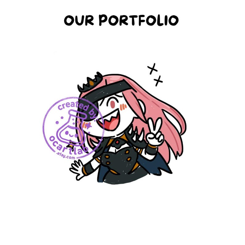 Custom Doodle PFP | Digital PNG Avatar | Cute Chibi Profile Picture | Streamer & VTuber Commission