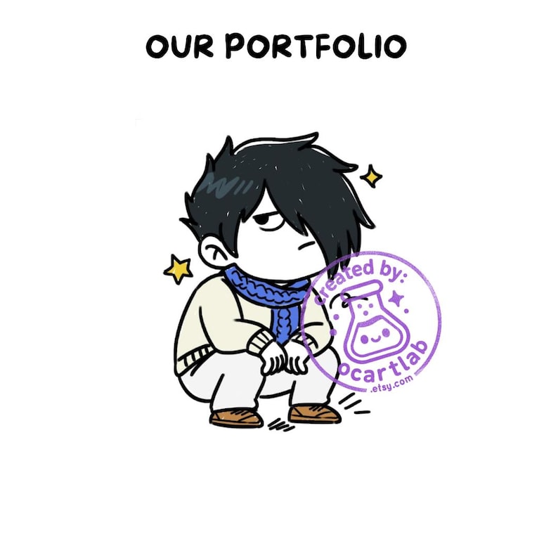 Custom Doodle PFP | Digital PNG Avatar | Cute Chibi Profile Picture | Streamer & VTuber Commission