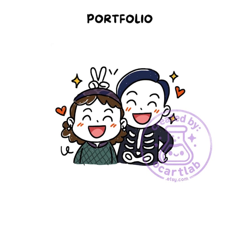 Custom Doodle PFP | Digital PNG Avatar | Cute Chibi Profile Picture | Streamer & VTuber Commission