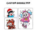 Custom Doodle PFP | Digital PNG Avatar | Cute Chibi Profile Picture | Streamer & VTuber Commission product logo