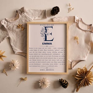 Póster con el significado del nombre Emma | Anuncio de nacimiento | 5 tamaños | No personalizable | Regalo de bautizo/maternidad | Habitación infantil | Descarga directa | Bebé