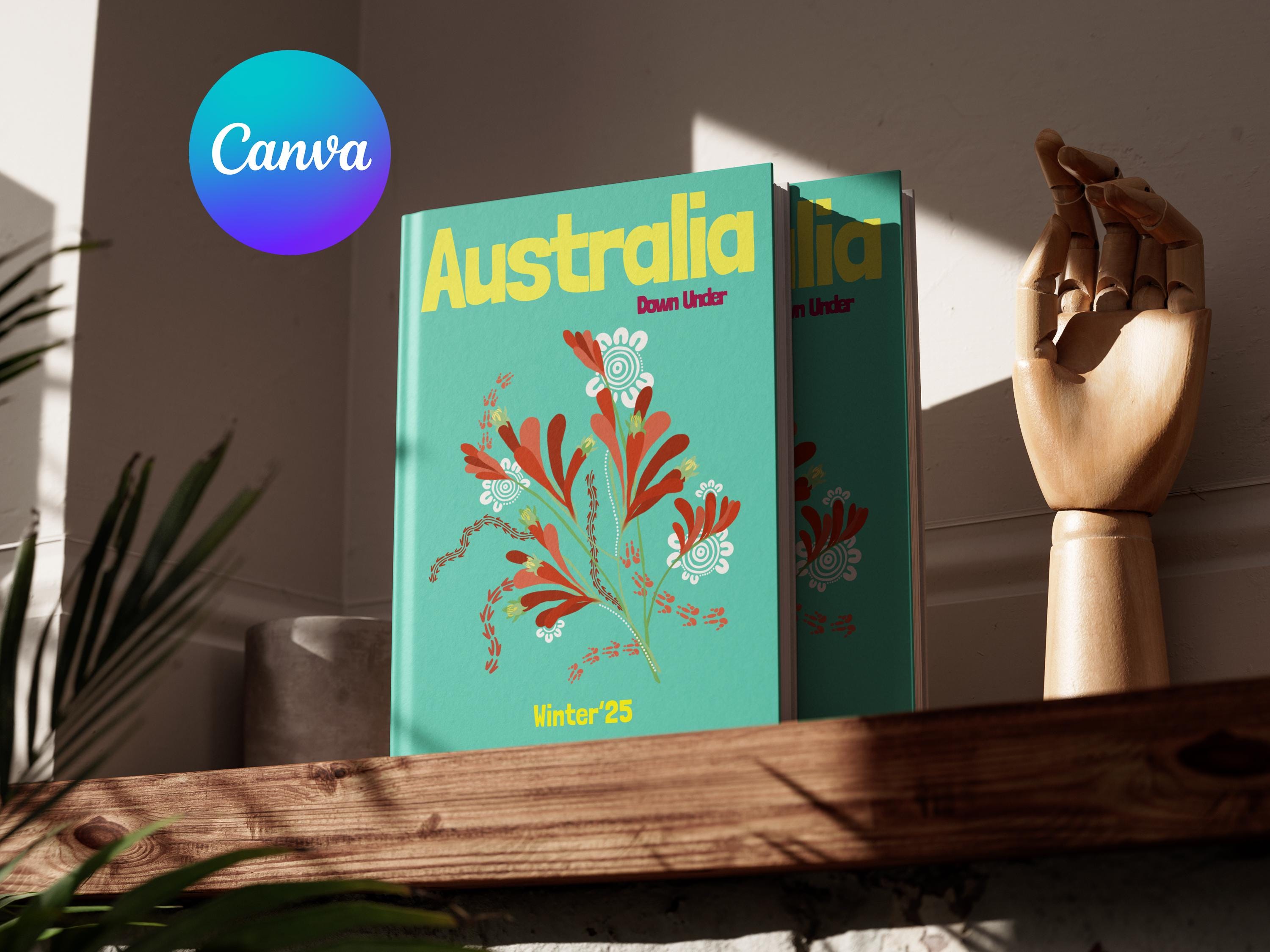 Australia Travel Photo Book Template | Customizable Coffee Table Photo Book | Printable Travel Journal | Decorative Book | E-Book Template | Assouline Style